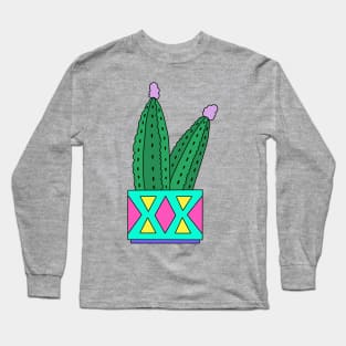 Cute Cactus Design #69: Dill Pickle Cacti Long Sleeve T-Shirt
